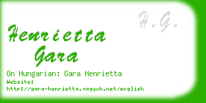 henrietta gara business card